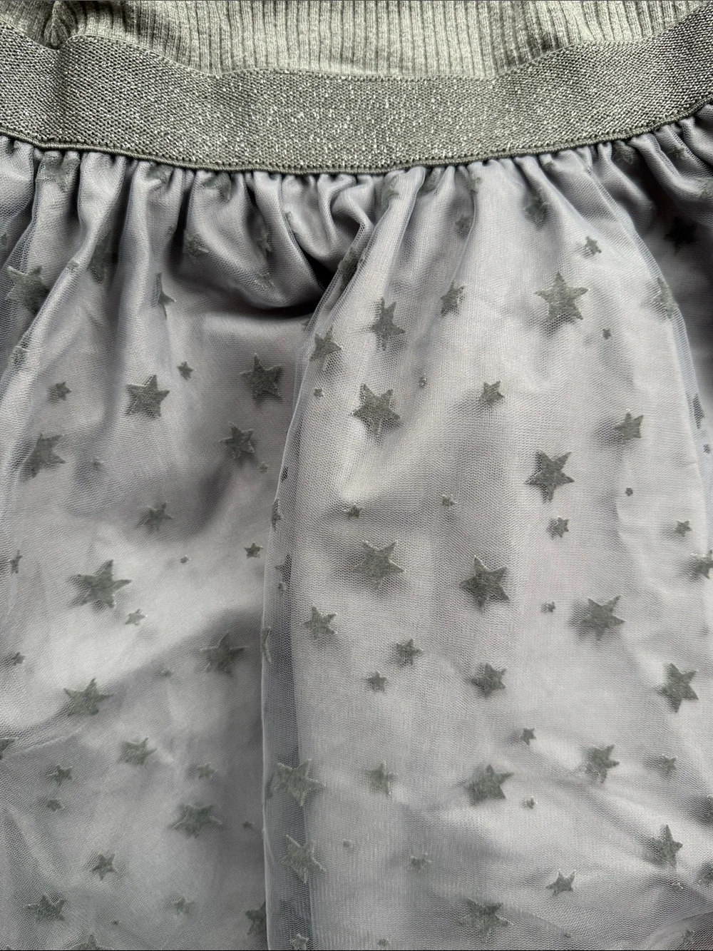 Mayoral Gray Star Tulle Dress